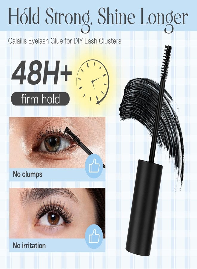 CALAILIS Lash Cluster Glue, Lash Glue for Eyelash Clusters - Waterproof Smudge-Proof Eyelash Cluster Bond, Super Strong Hold 48H Long Lasting, Suitable for Sensitive Eyes - Image 2